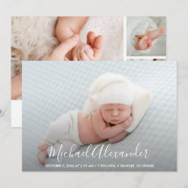 Anuncio Elegancia simple Nacimiento foto niño bebé