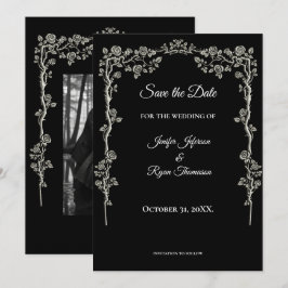 Anuncio Elegant black and white wedding save the date