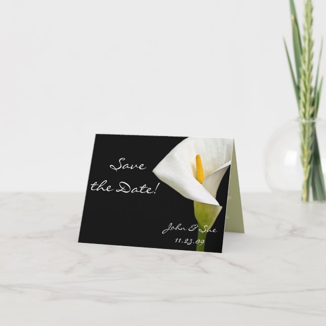 Anuncio Elegant Cala Lily - Save the Date Card (Anverso)