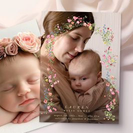 Anuncio elegant dainty floral arch spring two photo baby