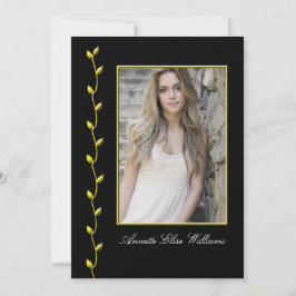 Anuncio Elegant Gold Ivy y tu Photo BlackBG