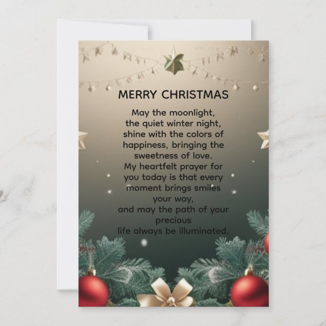 Anuncio Elegant merry Christmas Border with Red Ornaments  (Anverso)