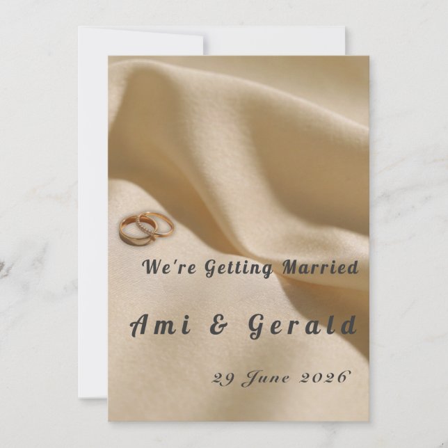 Anuncio Elegant Minimalist Custom Wedding Card (Anverso)