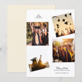 Anuncio elegant multi 4 photo frame graduation high school