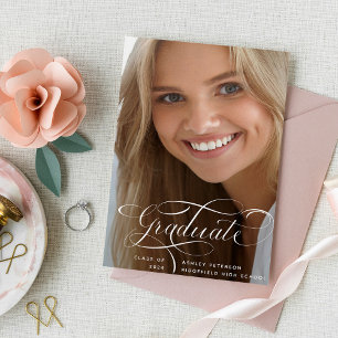 Anuncio Elegant Script   Two Photo Graduation