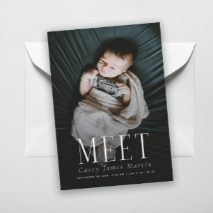 Anuncio Elegant Serif Meet Baby Photo Birth