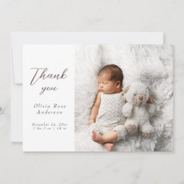 Anuncio Elegant Thank Baby Photos Modern Calligraphy Birth