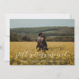 Anuncio Elegante Actualización de boda todavía nos casamos