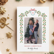 Elegante acuarela de cítricos Monograma vacaciones