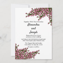 Anuncio Elegante boda botánica de acuarela floral rosa
