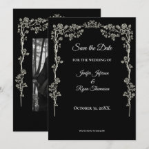 Elegante boda en negro y blanco para guardar la fe