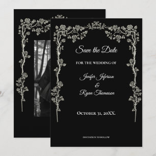 Anuncio Elegante boda en negro y blanco para guardar la fe