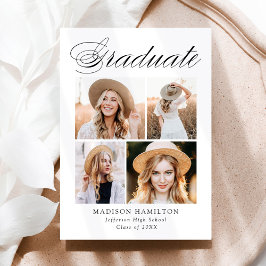 Anuncio Elegante caligrafía 4 Graduación fotográfica