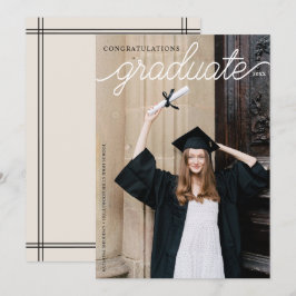 Anuncio Elegante caligrafía guión de graduación foto