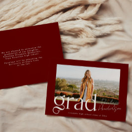Anuncio Elegante clase de fotografía roja de graduación 20