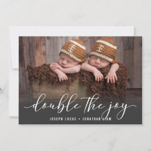 Anuncio Elegante Colage de Fotos Gemelas con Caligrafía pa