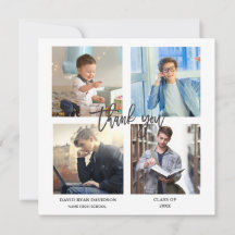 Elegante Collage de fotos de graduación masculina 