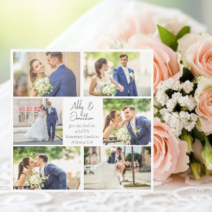 Anuncio Elegante Collage de fotos recién casado Boda moder