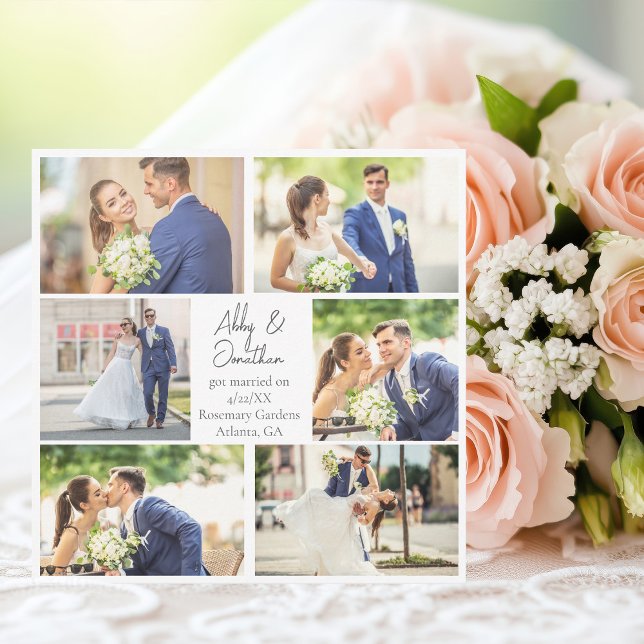 Anuncio Elegante Collage de fotos recién casado Boda moder (Subido por el creador)