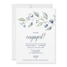 Elegante compromiso botánico polvoriento azul foll