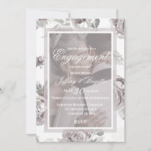 Elegante compromiso moderno con la flor rosa rosa