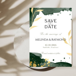 Anuncio elegante de guardar la fecha de la boda