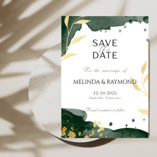 Anuncio elegante de guardar la fecha de la boda