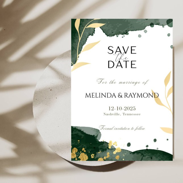 Anuncio elegante de guardar la fecha de la boda (Subido por el creador)