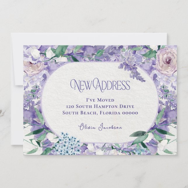 Anuncio Elegante dirección de nueva casa floral (Anverso)