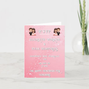 Anuncio Elegante diseño de espuma rosa claro para Boda