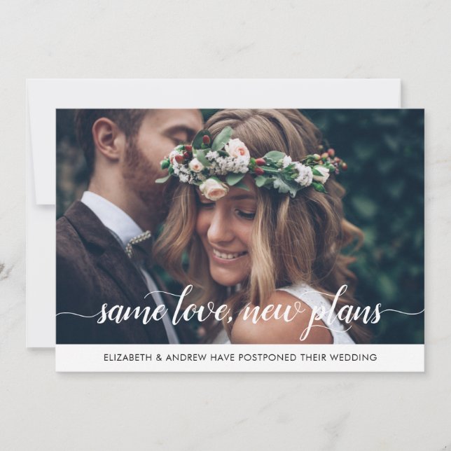 Anuncio Elegante El Mismo Amor Nuevos Planes Cambio de Fec (Anverso)