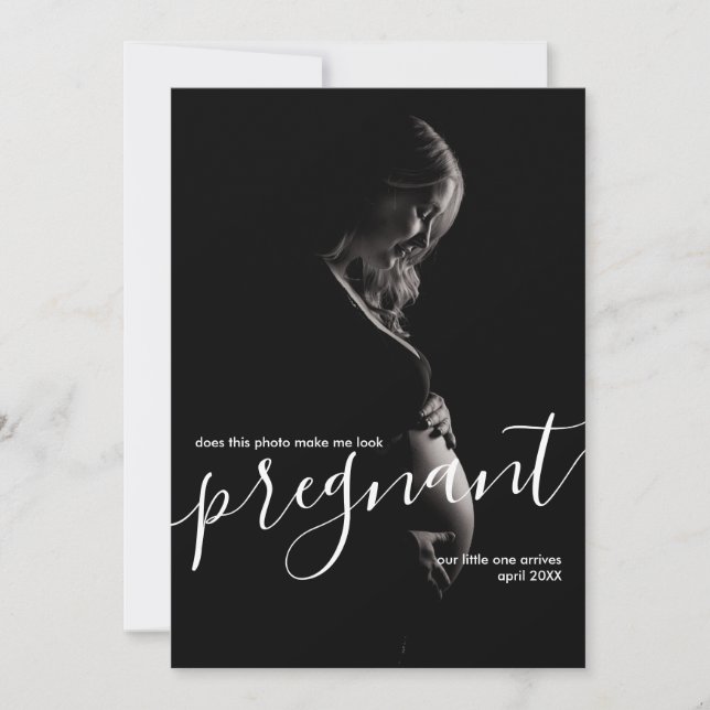 Anuncio Elegante ¿Esta Foto Me Hace Parecer Embarazada? (Anverso)