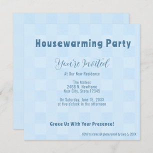 Anuncio Elegante Fiesta de limpieza con cuadros azules