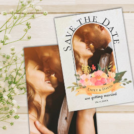 Anuncio Elegante Floral Acuarela Bonita Foto Boda