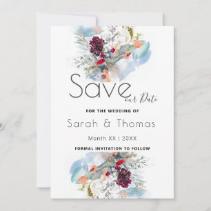 ANUNCIO ELEGANTE FLORAL BLANCO ROJO Y NARANJA AHORRA NUEST