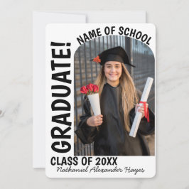 Anuncio Elegante foto de arco simple foto graduación neutr