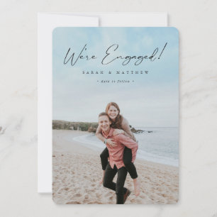 Anuncio Elegante foto de compromiso de escritura de mano n