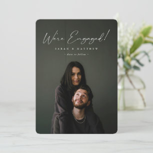 Anuncio Elegante foto de compromiso de escritura escrita d