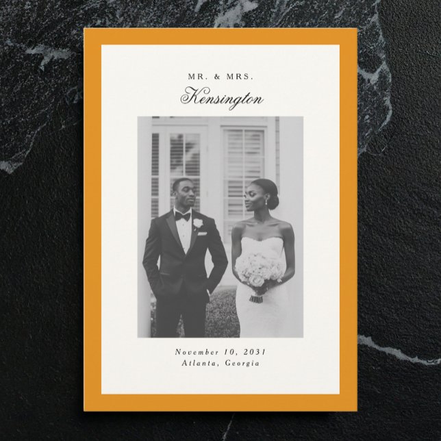 Anuncio Elegante fotograma fotográfico de caligrafía Boda  (Subido por el creador)