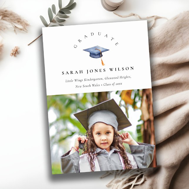 Anuncio Elegante Gorra de Graduación de Foto Mínima (Subido por el creador)