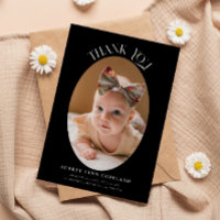 Elegante Gracias Oval Black Baby Photo