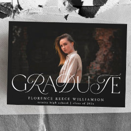 Anuncio Elegante Graduación de Educación Secundaria Fotogr