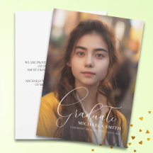 Elegante Graduación de Foto Graduada por Script