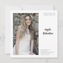 Anuncio Elegante Graduación de Foto Personalizada