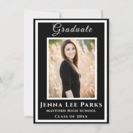 Anuncio Elegante Graduación de fotos de nado negro