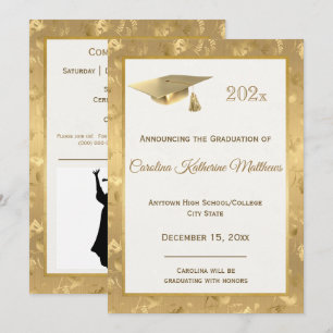 Anuncio Elegante Graduación de Glam Fotografías de Oro