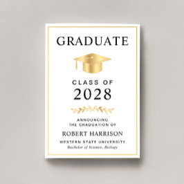 Anuncio Elegante Graduación de Oro Universitario