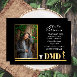 Anuncio Elegante Graduación Dentista Asclepio de Oro DMD