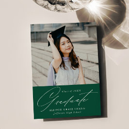 Anuncio Elegante Graduación Minimalista de Fotografía Verd