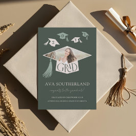 Anuncio Elegante Graduación Moderna de Grado y Tassel